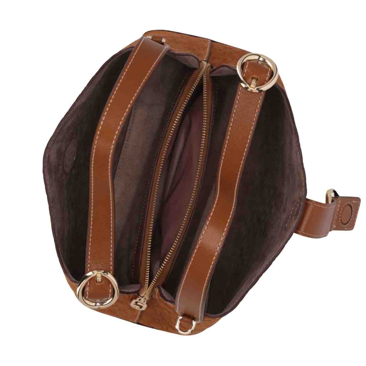 Bolsa Feminina Tote Grande Luz Da Lua Bison Caramelo Marrom 3