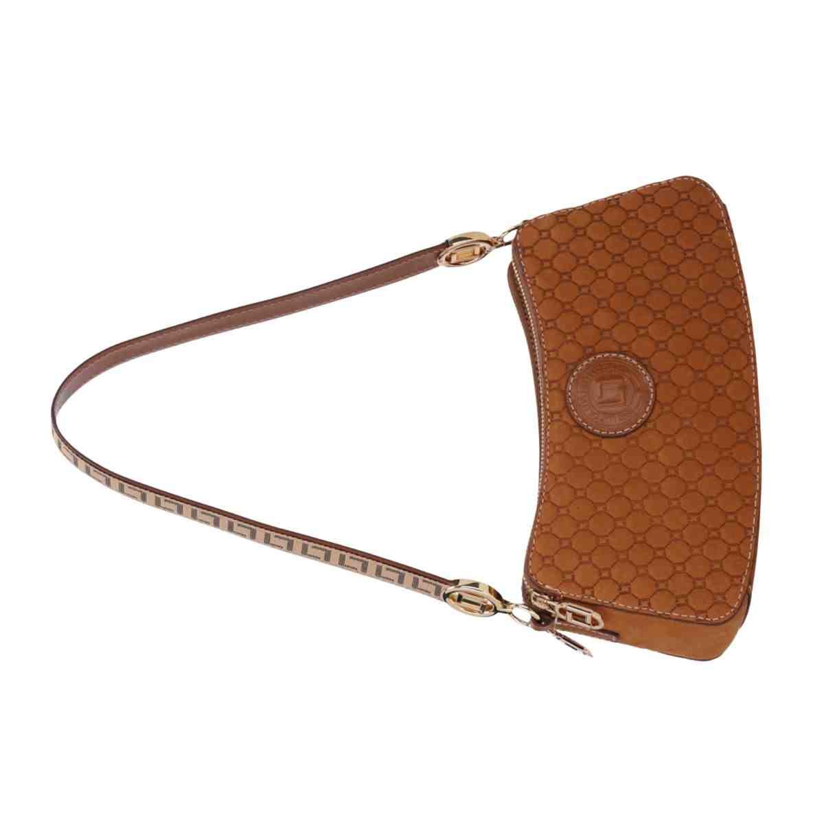 Bolsa Feminina Bella Baguete Luz Da Lua Bison Caramelo Marrom 6