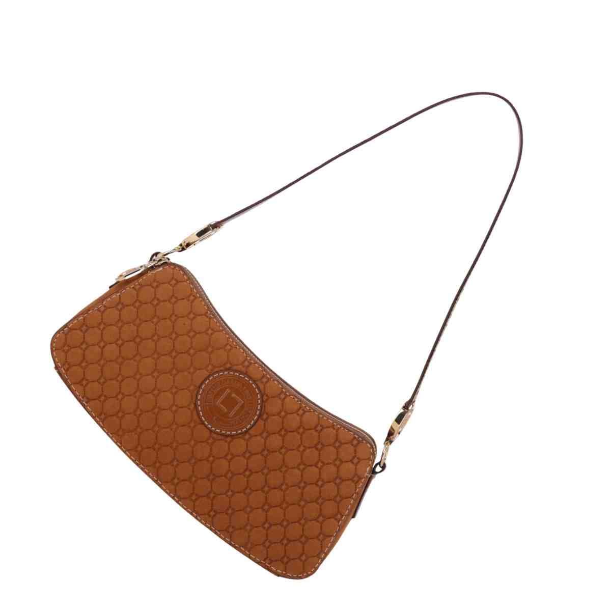 Bolsa Feminina Bella Baguete Luz Da Lua Bison Caramelo Marrom 7