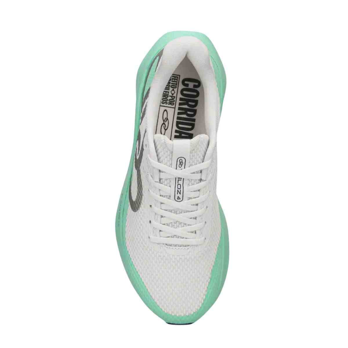 Tênis Corrida Feminino Olympikus Veloz 4 Branco E Verde Branco/Verde 3
