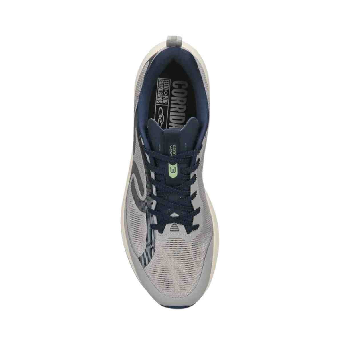 Tênis Corrida Masc Olympikus Corre Vento 3 Azul Cinza/Azul 3
