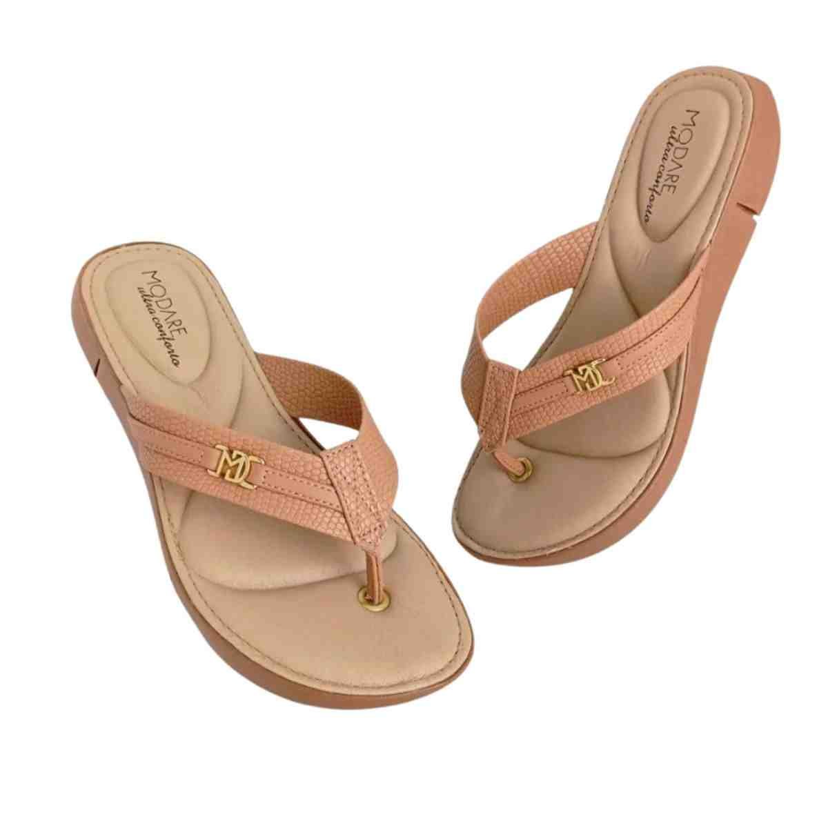 Tamanco Feminino Anabela Salto Baixo Modare Nude Bege 2