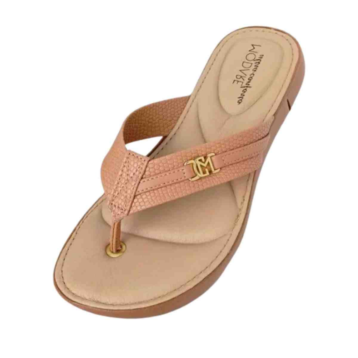 Tamanco Feminino Anabela Salto Baixo Modare Nude Bege 5