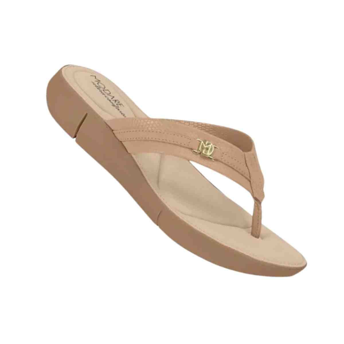 Tamanco Feminino Anabela Salto Baixo Modare Nude Bege 6