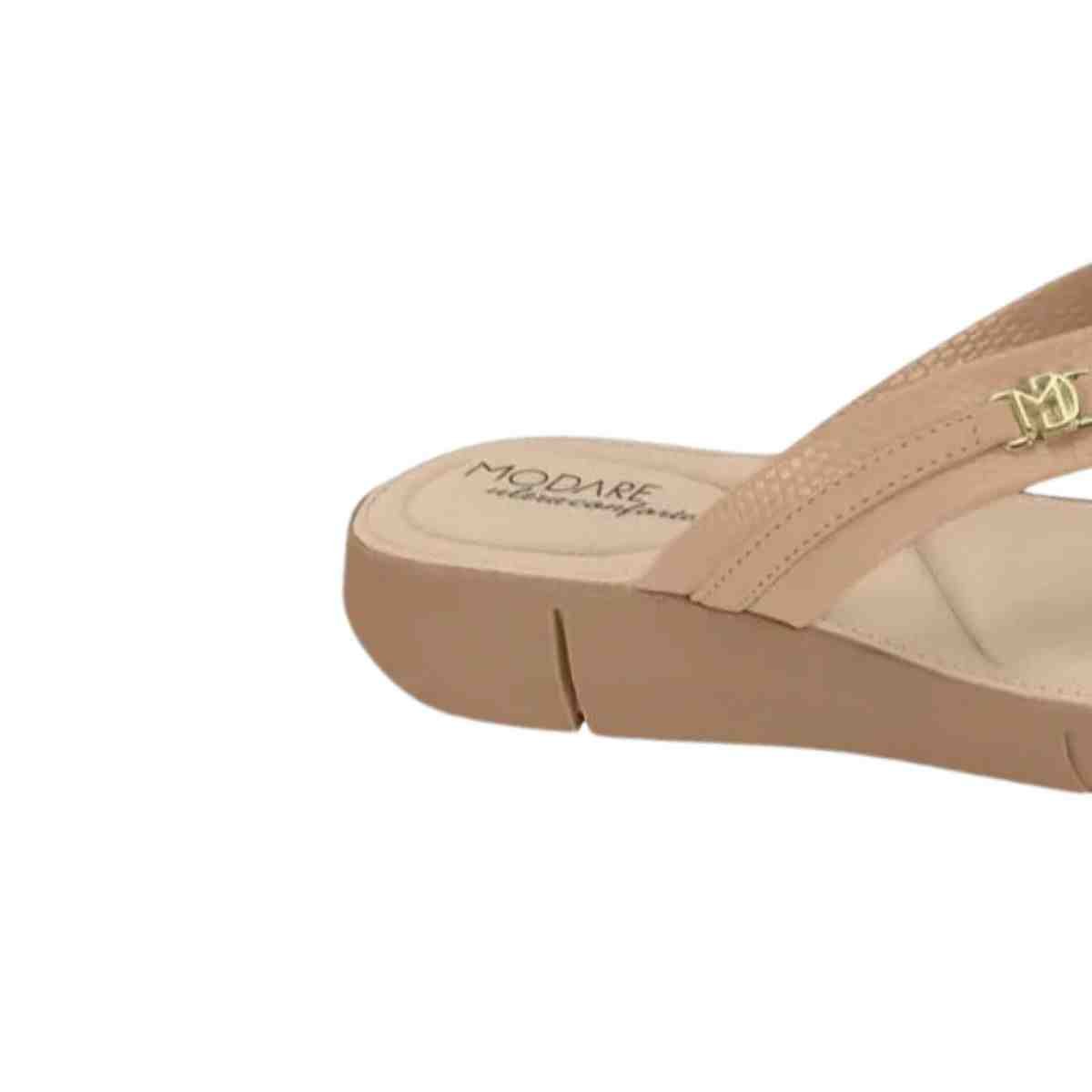 Tamanco Feminino Anabela Salto Baixo Modare Nude Bege 7