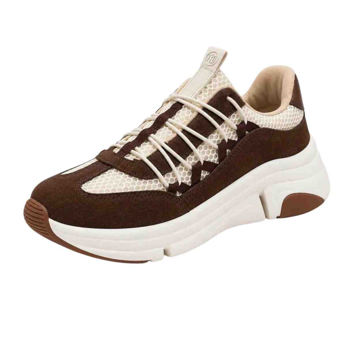 Tênis Moda Feminino Modare Ultraconforto Marrom Branco/Marrom 5