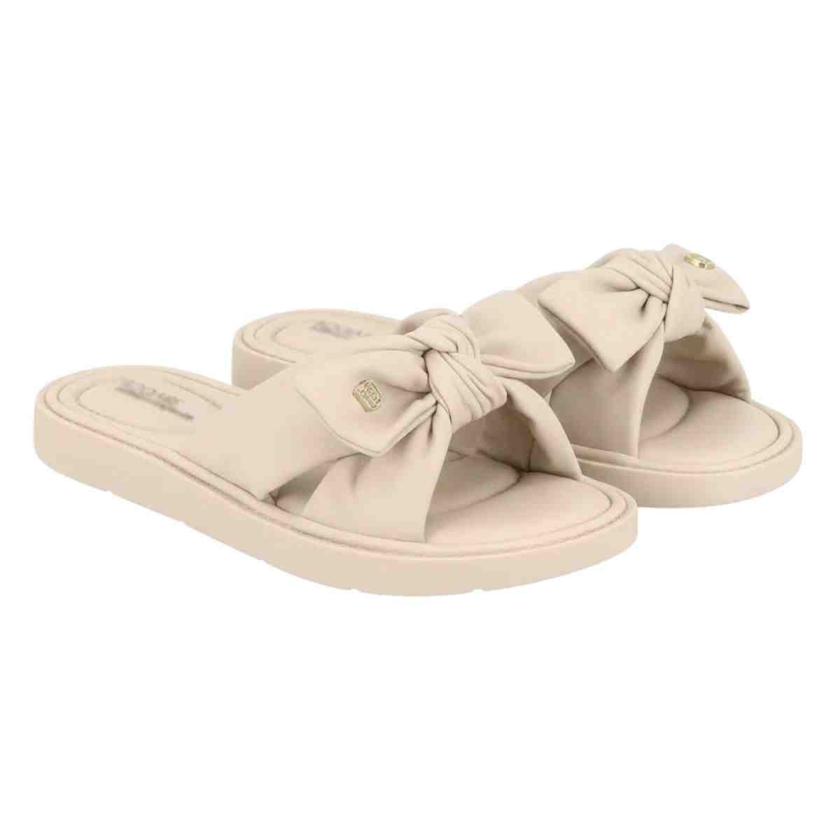 Tamanco Feminino Anabela Modare Slide Creme Bege 2