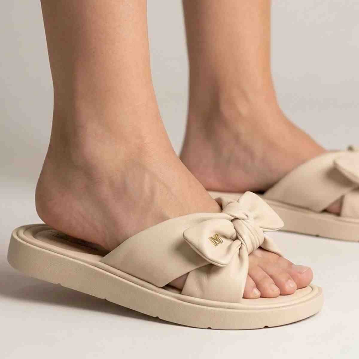 Tamanco Feminino Anabela Modare Slide Creme Bege 7