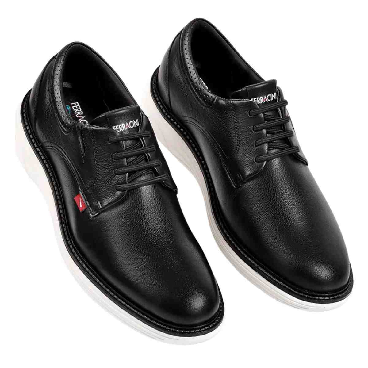 Sapato Masculino Esporte Fino Ferracini Preto Preto 2