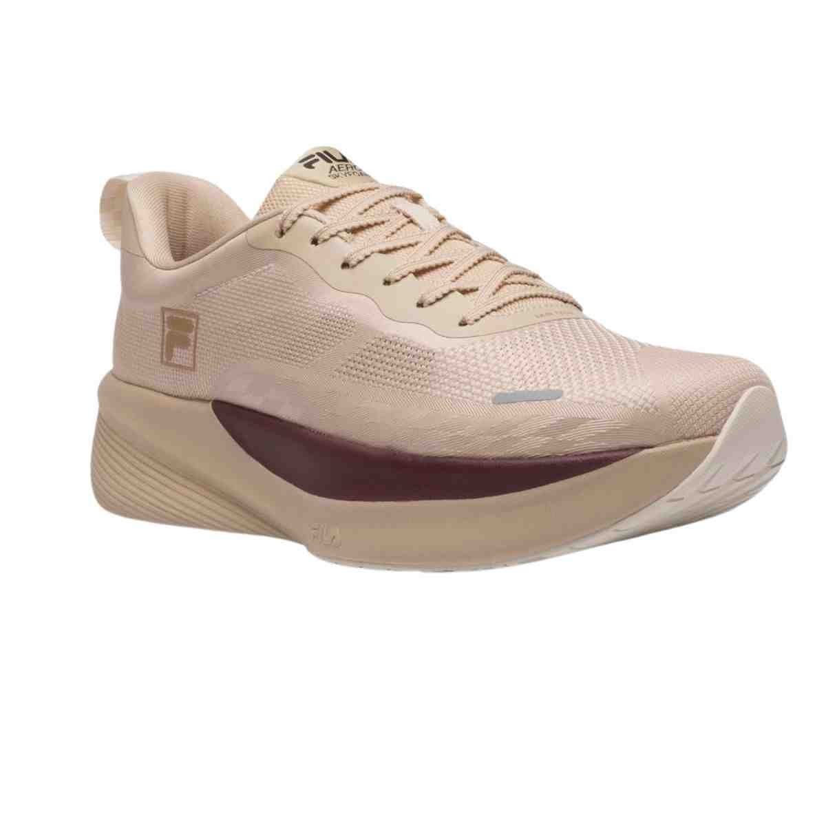 Tênis Corrida Feminino Fila Aero Skyfoam Bege Bege/Vermelho 2