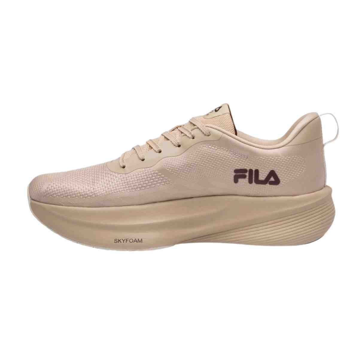 Tênis Corrida Feminino Fila Aero Skyfoam Bege Bege/Vermelho 5