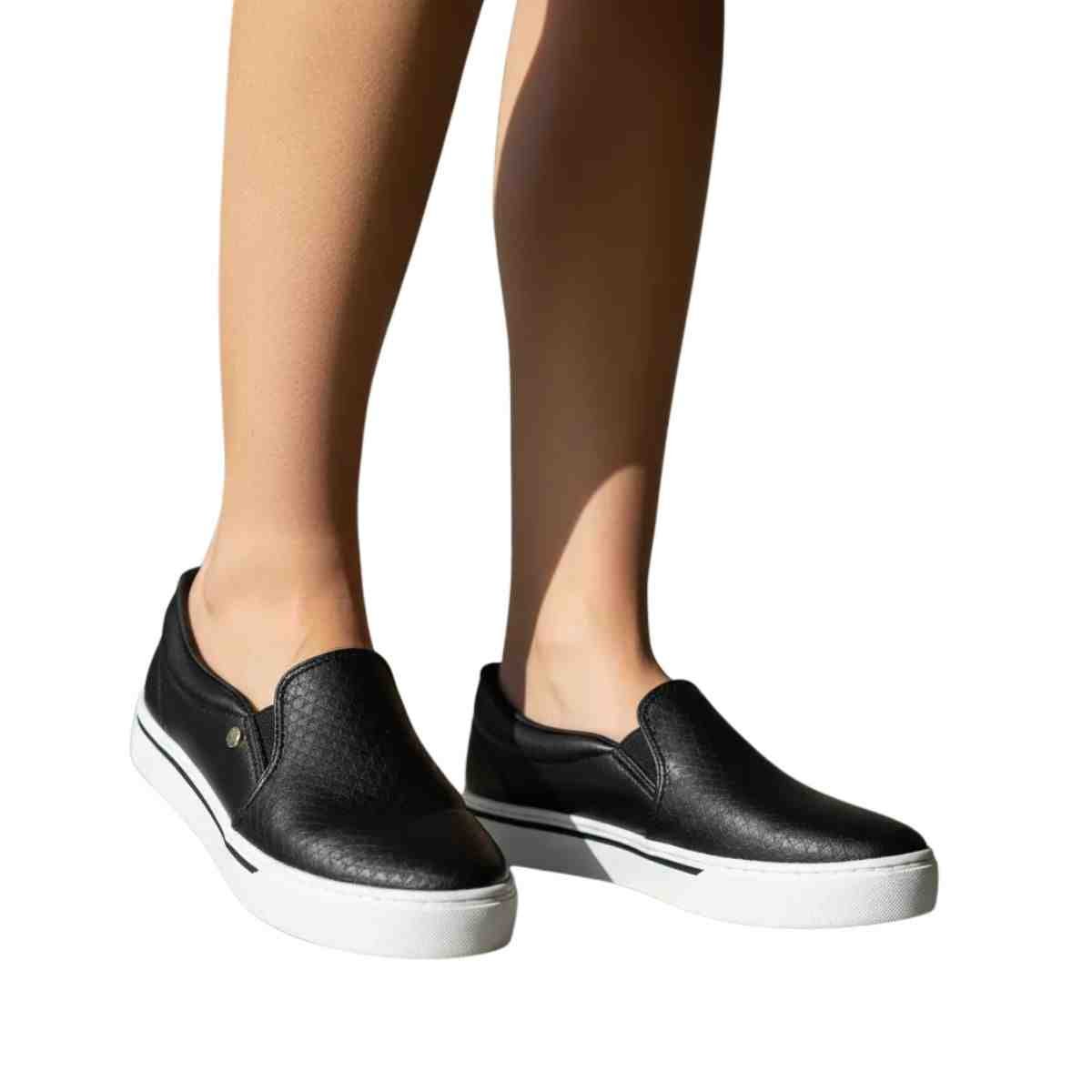 Tênis Moda Feminino Via Marte Preto Preto 5