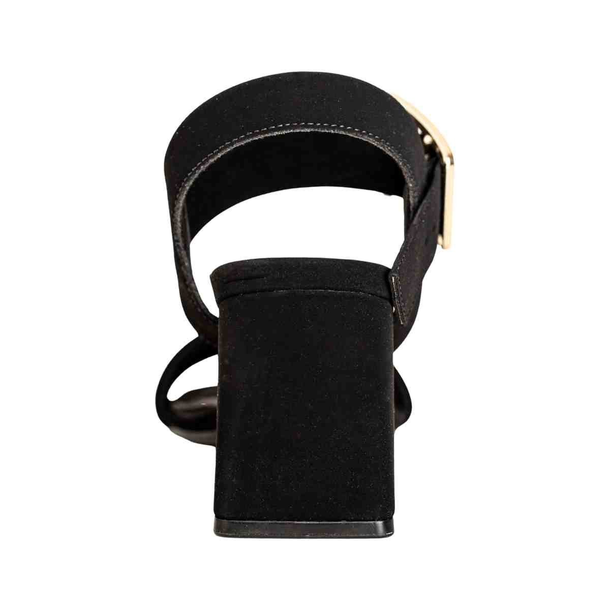 Sandalia Fem Salto Médio Grosso Dm T6049-141- Preto 4