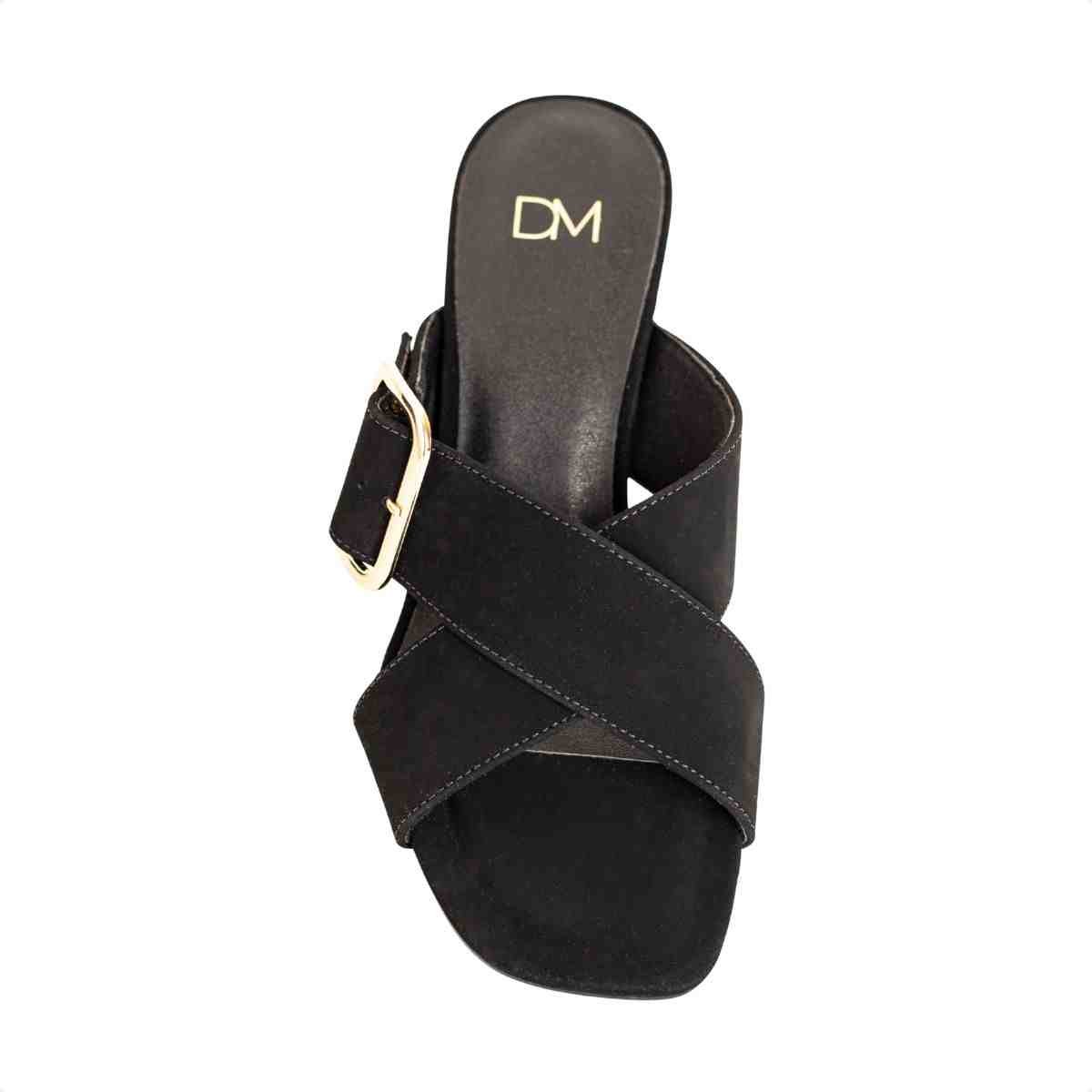 Tamanco Fem Salto Alto Grosso Dm T6049-140- Preto 6