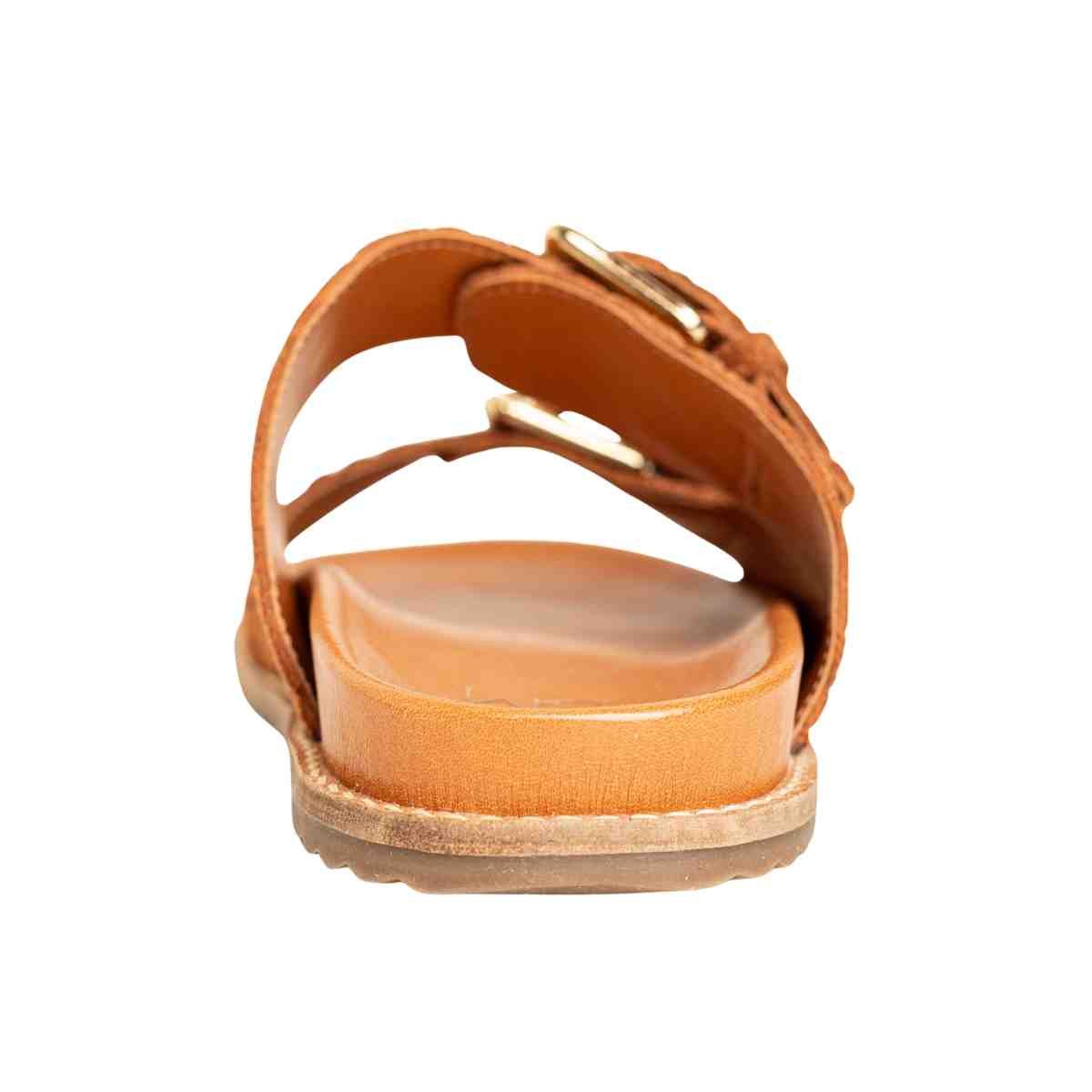 Papete Flat Feminina Monogramas Le Dm Camurça Caramelo Marrom 4