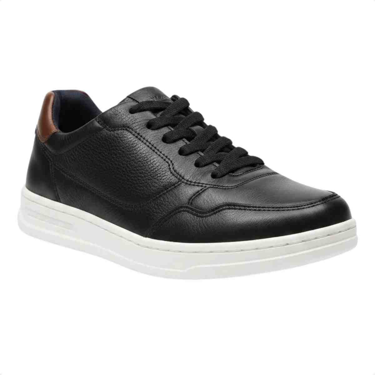 Sapatênis Masculino Pegada Preto Preto/Marrom 2