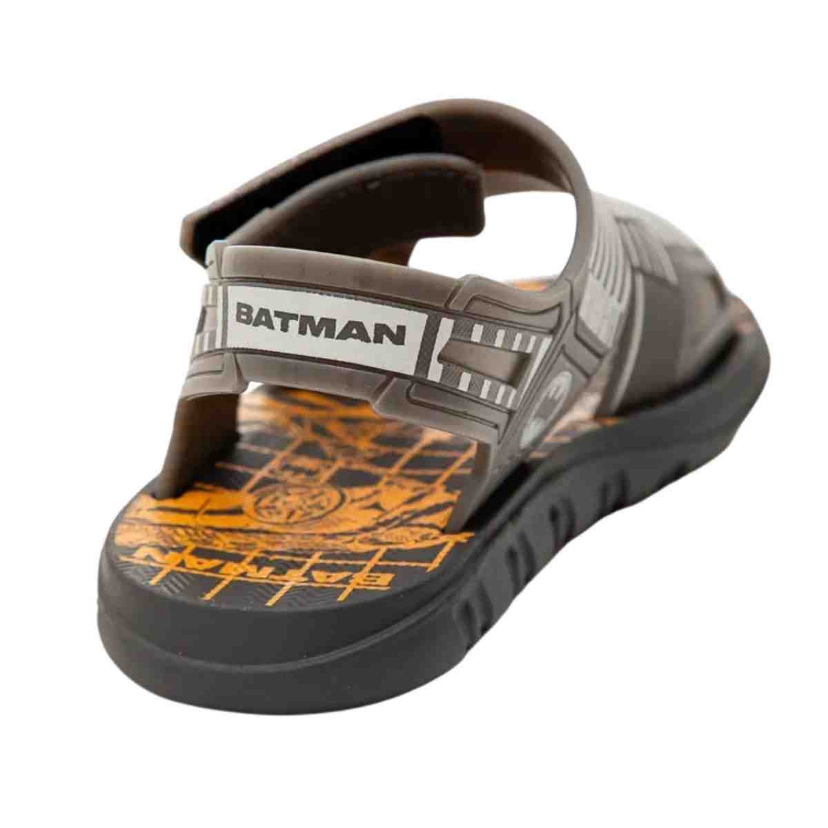 Sandália Infantil Papete Grendene Batman Combat Preto Cinza/Amarelo 5