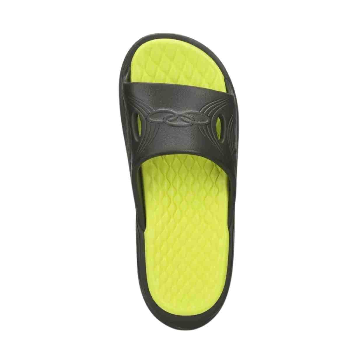 Chinelo Masculino Slide Olympikus Pós Corre Preto Preto/Verde 3