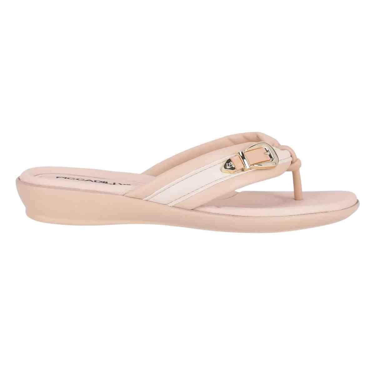 Chinelo Feminino Dedo Piccadilly Camila Bege