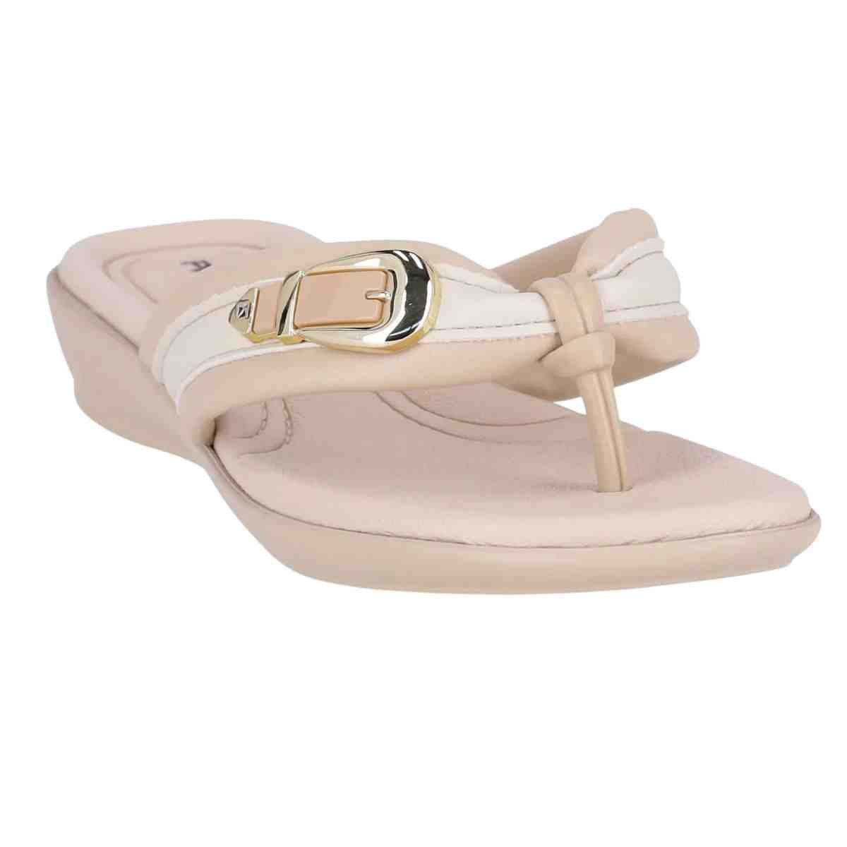 Chinelo Feminino Dedo Piccadilly Camila Bege Bege 2