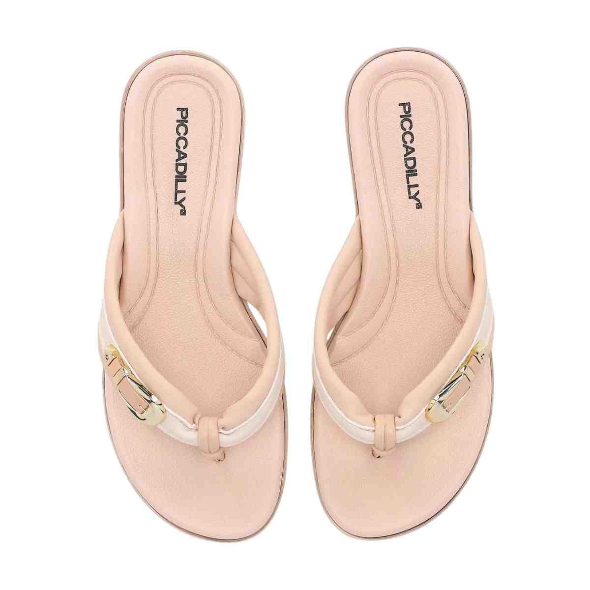 Chinelo Feminino Dedo Piccadilly Camila Bege Bege 3