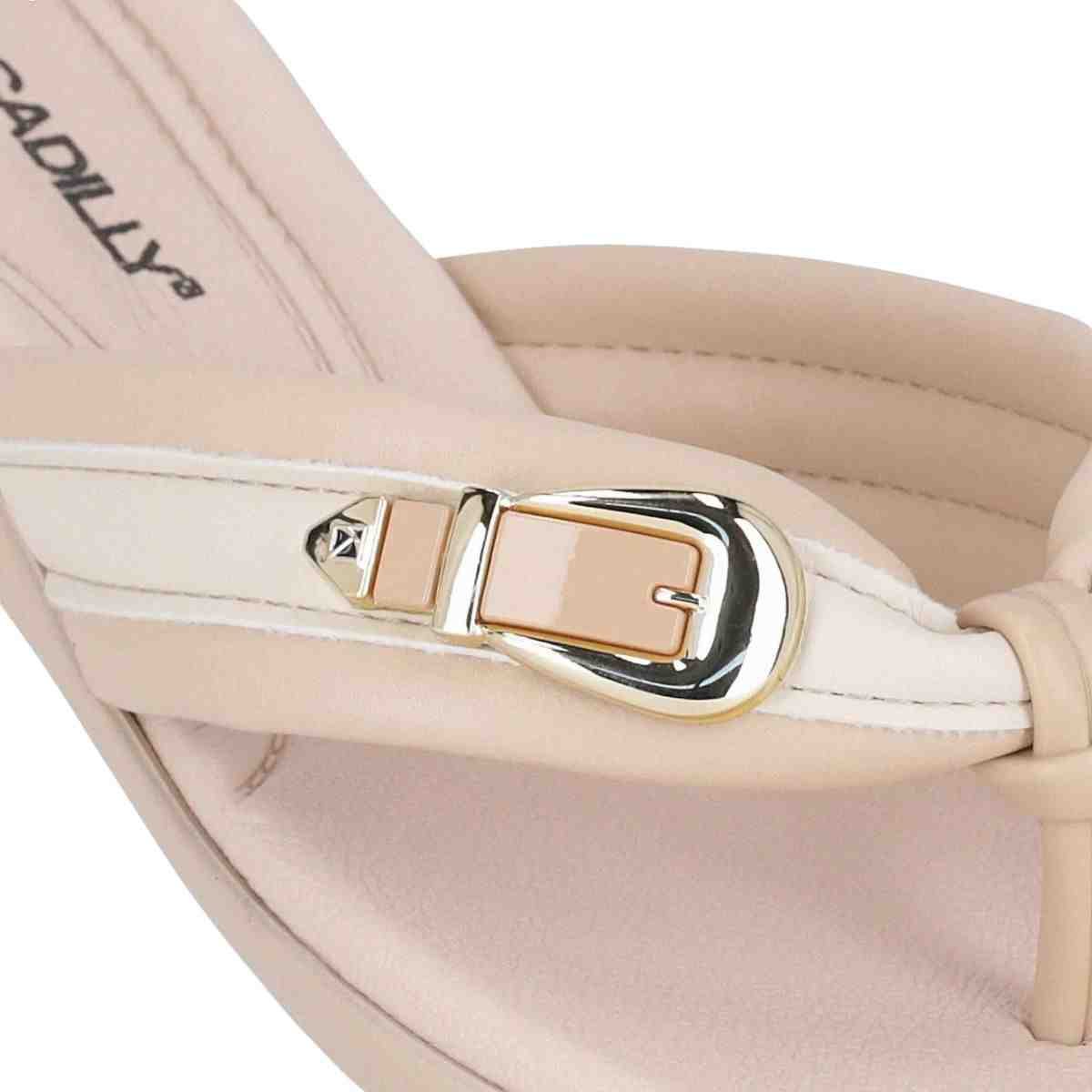 Chinelo Feminino Dedo Piccadilly Camila Bege Bege 4