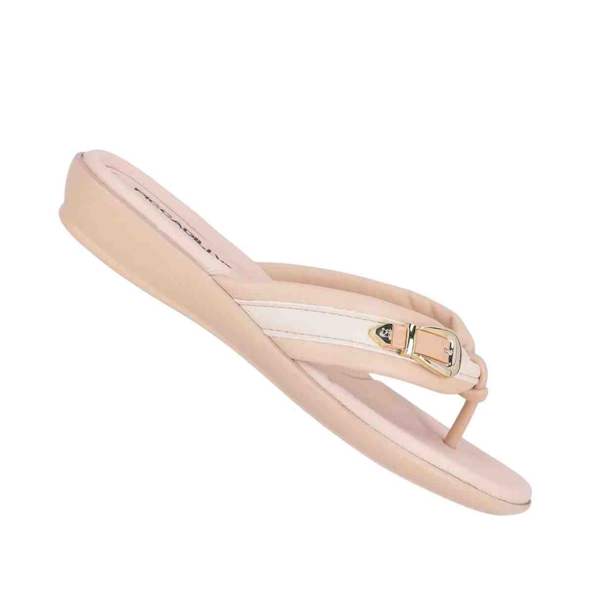 Chinelo Feminino Dedo Piccadilly Camila Bege Bege 7