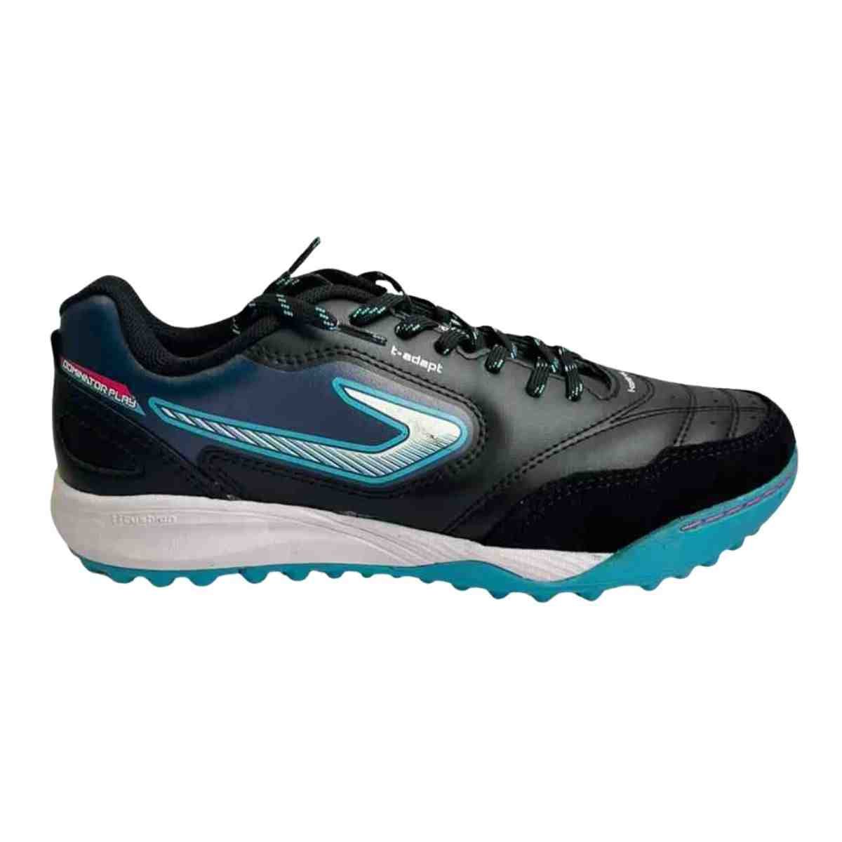 Chuteira Society Masculina Topper Dominator Play Vi T Preta E Azul