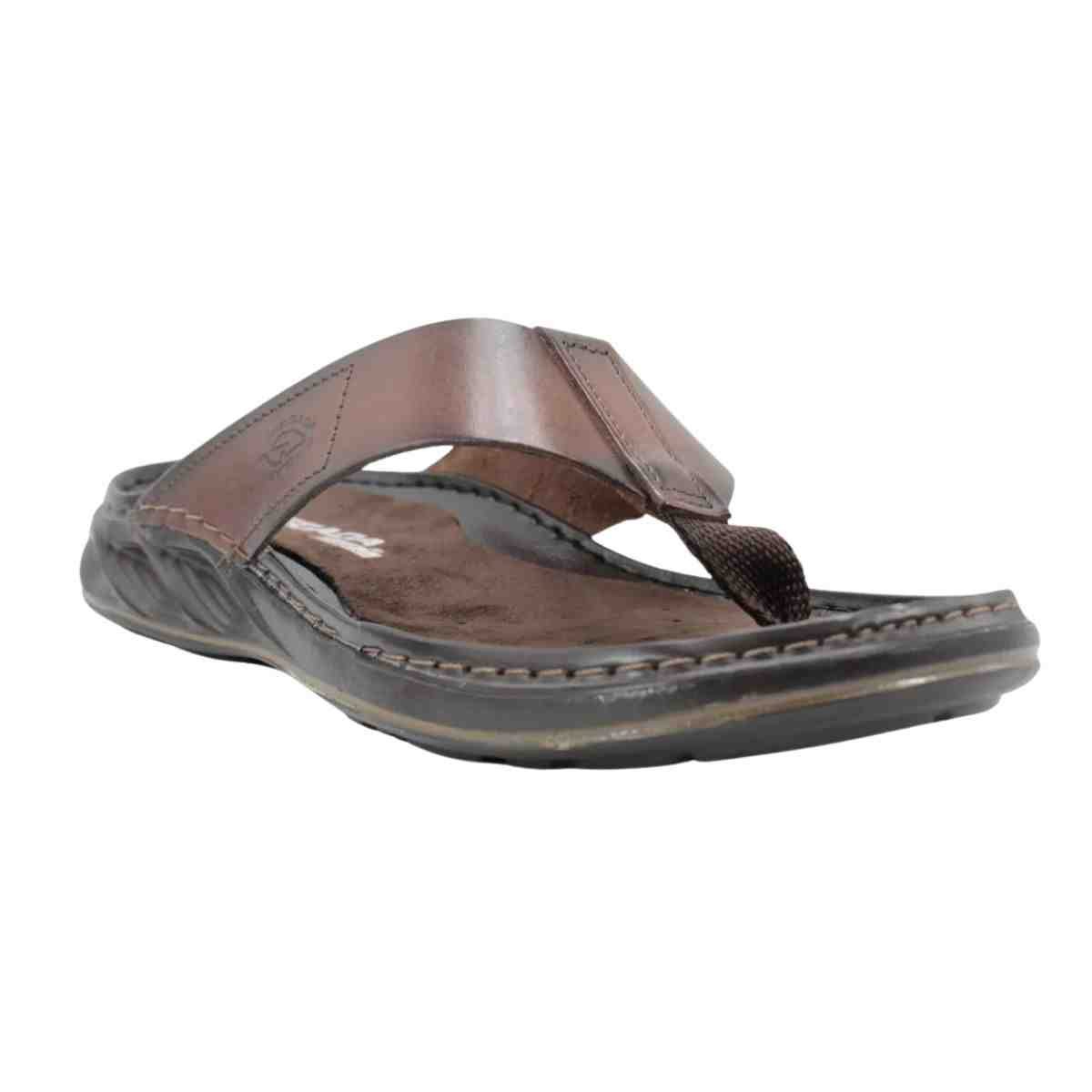 Chinelo Masculino Dedo Pegada Pinhão Marrom 2