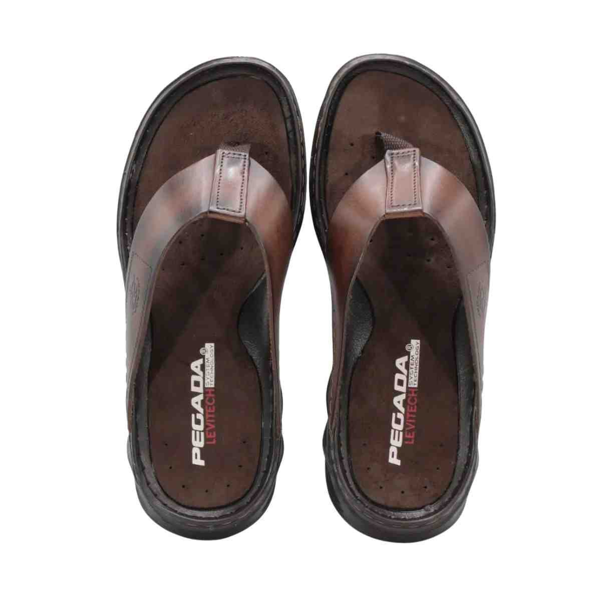 Chinelo Masculino Dedo Pegada Pinhão Marrom 3