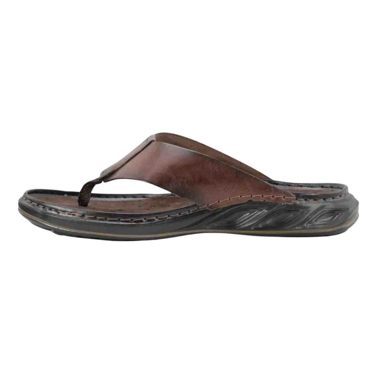 Chinelo Masculino Dedo Pegada Pinhão Marrom 4