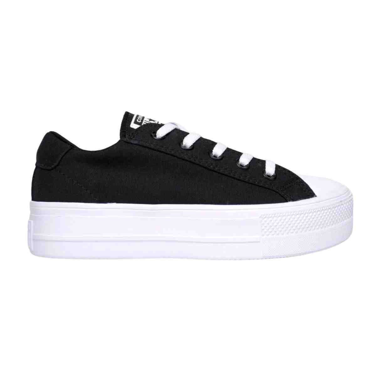 Tênis Casual Feminino Converse Day One Platform Preto E Branco
