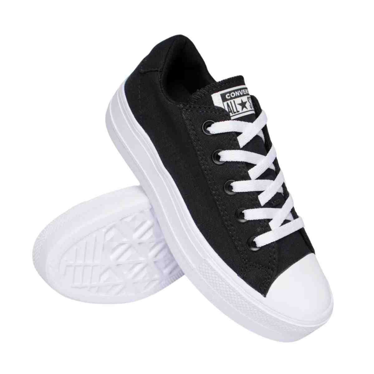 Tênis Casual Feminino Converse Day One Platform Preto E Branco Preto 2