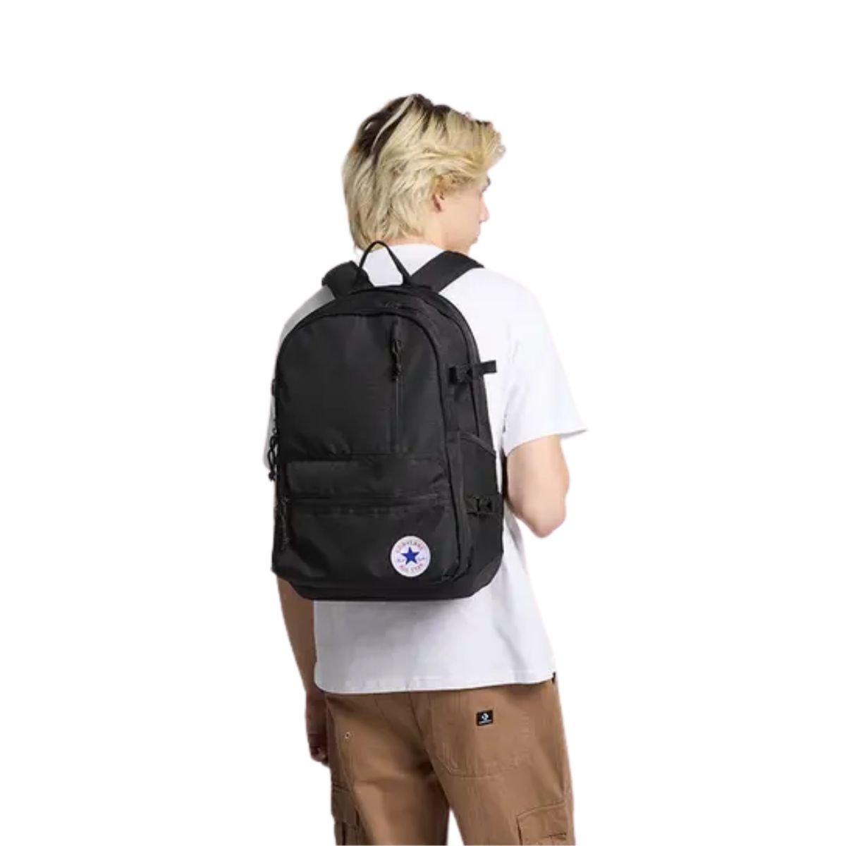 Mochila Unissex Converse Cam Straight Edge Preta Preto 4