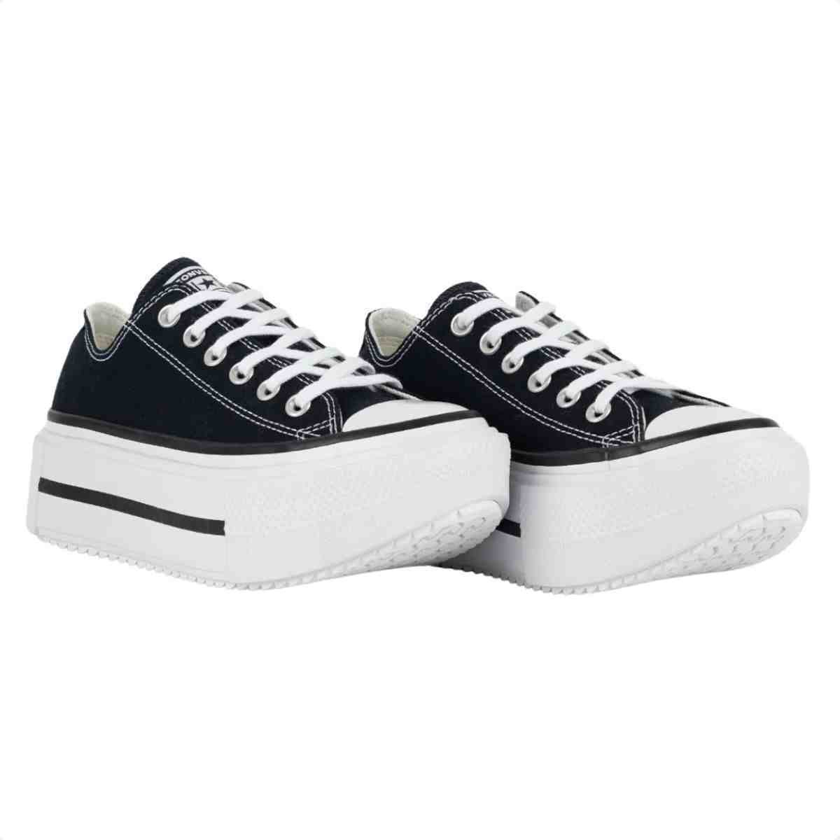 Tênis Casual Feminino Converse Lift Double Stack Preto Preto 3