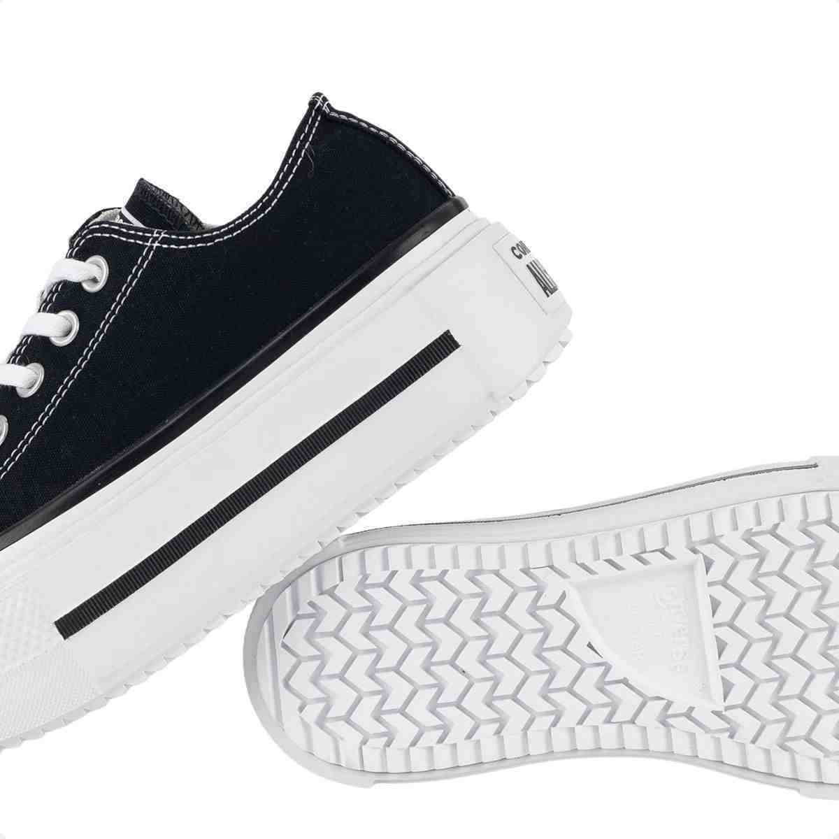 Tênis Casual Feminino Converse Lift Double Stack Preto Preto 6