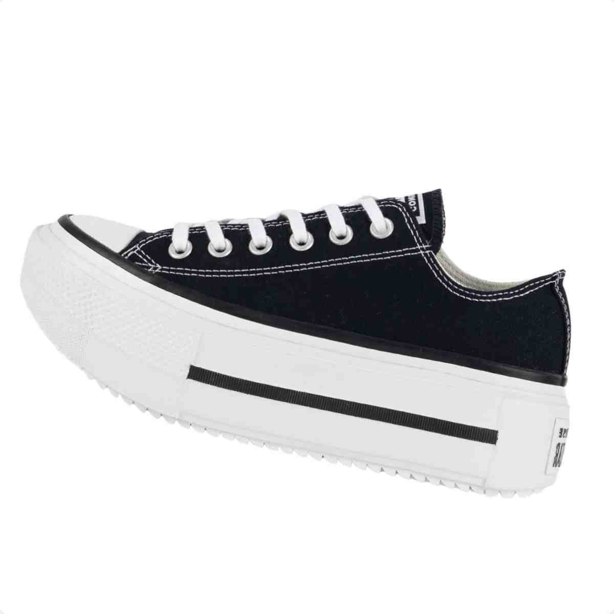 Tênis Casual Feminino Converse Lift Double Stack Preto Preto 7