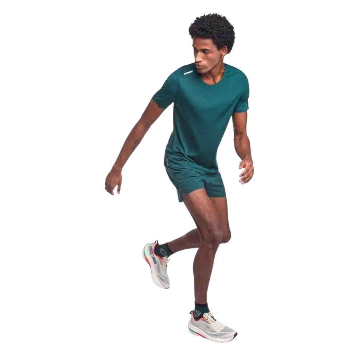 Camiseta Masculina Olympikus Corre Foco Verde Escuro Verde 3