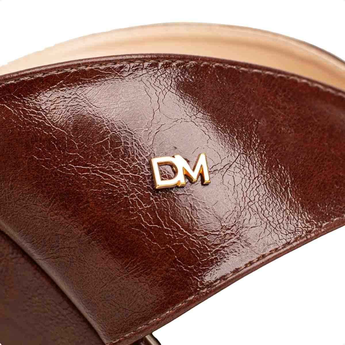 Tamanco Feminino Anabela Gabi Dm Sintético Marrom Marrom 3