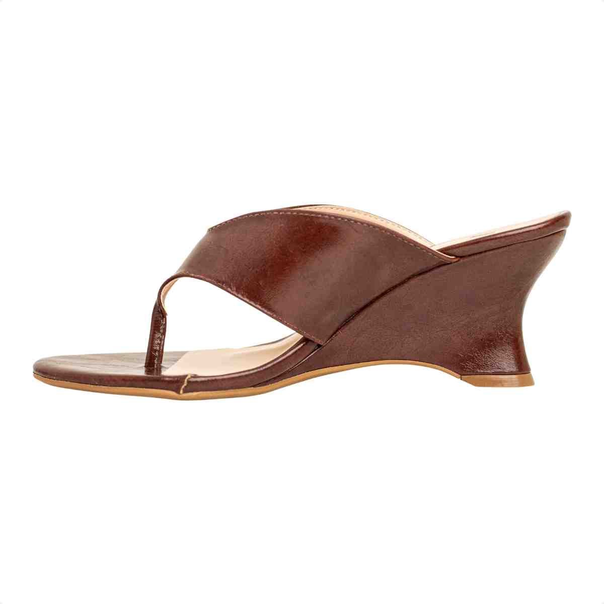 Tamanco Feminino Anabela Gabi Dm Sintético Marrom Marrom 5