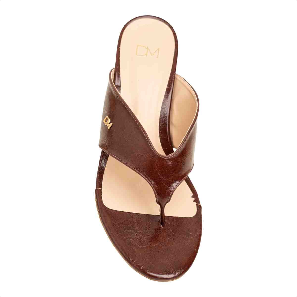 Tamanco Feminino Anabela Gabi Dm Sintético Marrom Marrom 6