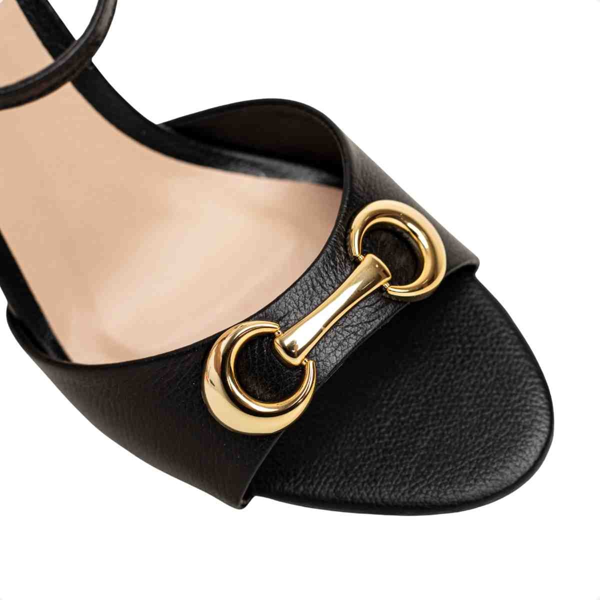 Sandália Feminina Salto Fino Stella Gancini Dm Couro Preta Preto 3
