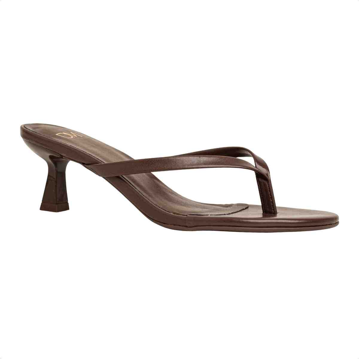 Tamanco Feminino Salto Taça Slim Lara Dm Napa Expresso Marrom 2
