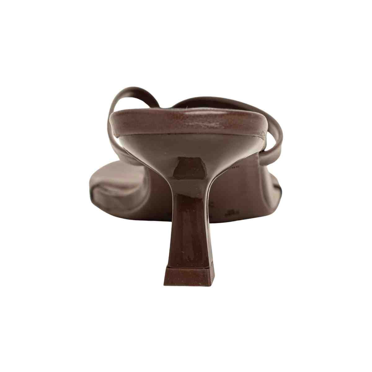 Tamanco Feminino Salto Taça Slim Lara Dm Napa Expresso Marrom 4