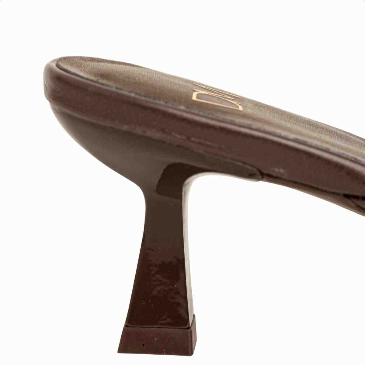 Tamanco Feminino Salto Taça Slim Lara Dm Napa Expresso Marrom 7