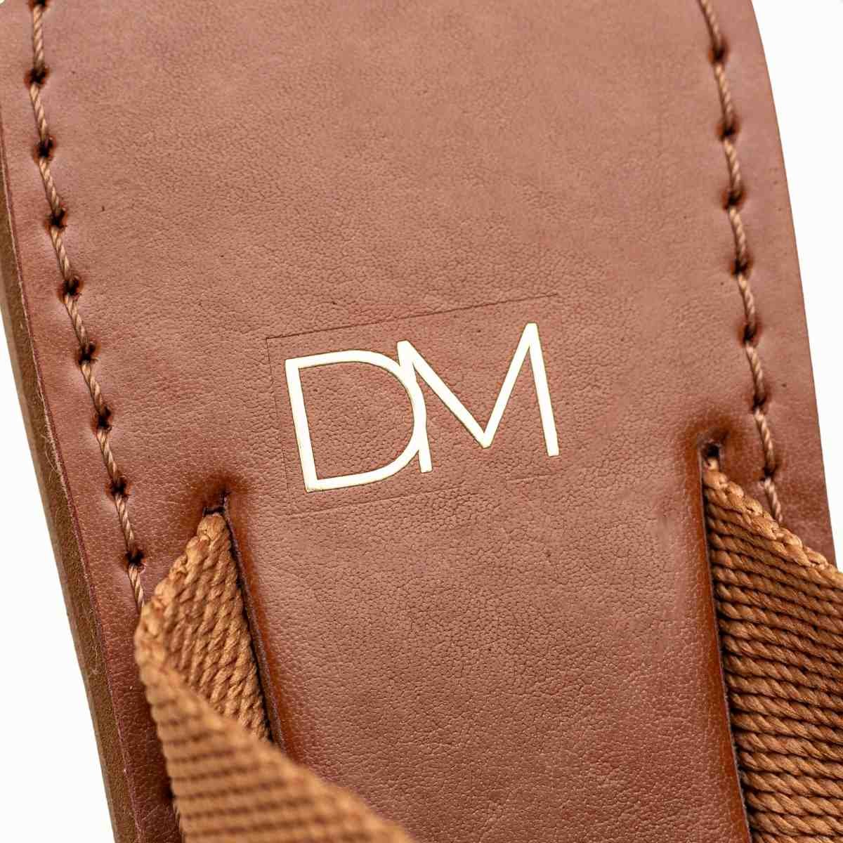 Tamanco Feminino Dm Bia Rasteiro Palha Marrom 7