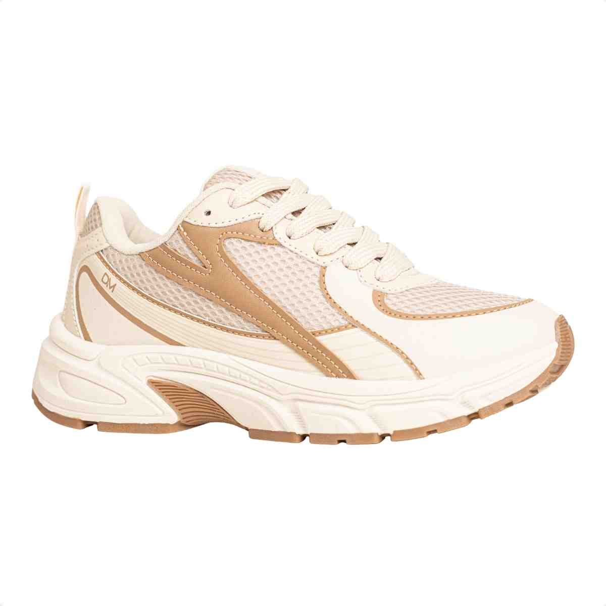 Tênis Moda Casual Feminino Chunky Yara Silk Dm Off White Off White 2