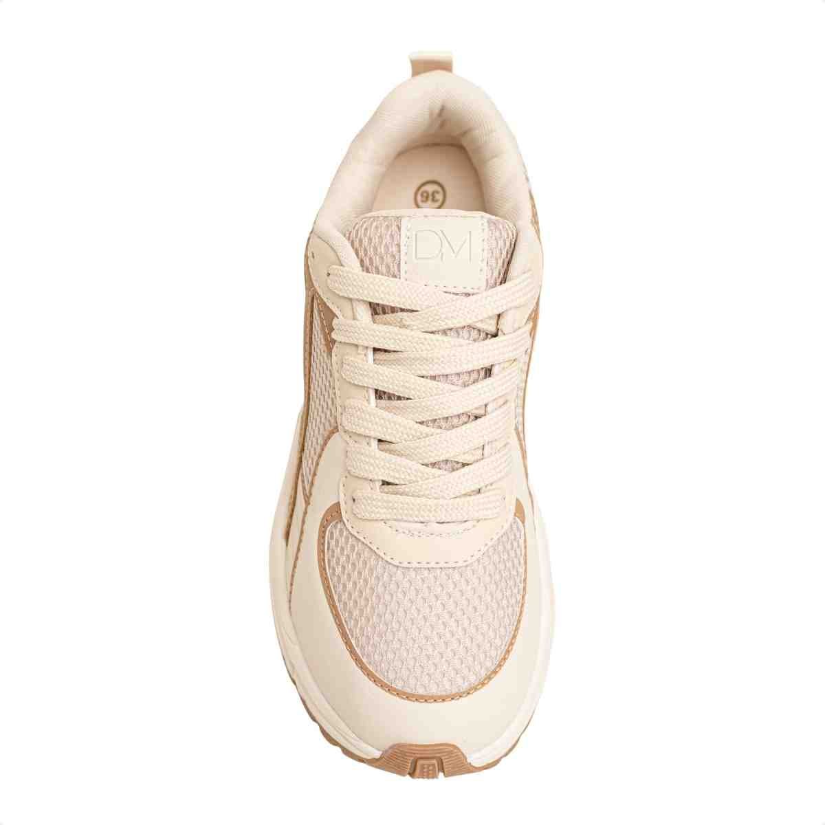 Tênis Moda Casual Feminino Chunky Yara Silk Dm Off White Off White 6