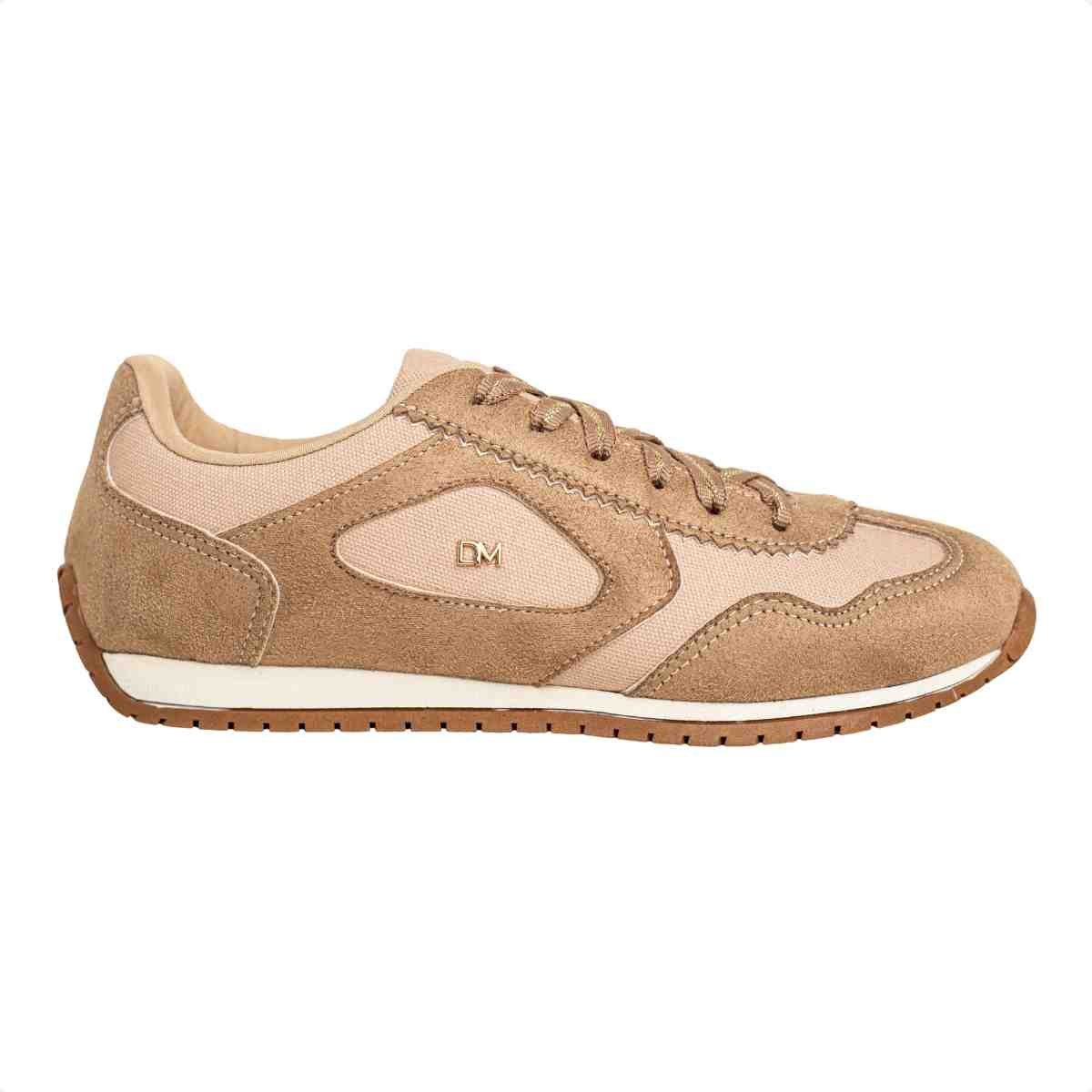 Tênis Moda Casual Feminino Retrô Nina Dm Nude