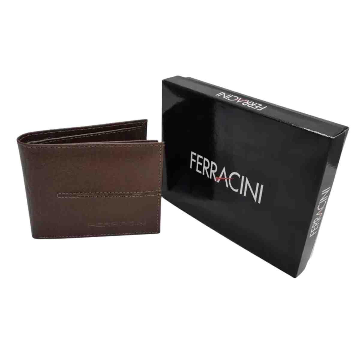 Carteira Masculina Pequena Ferracini Marrom Marrom 6